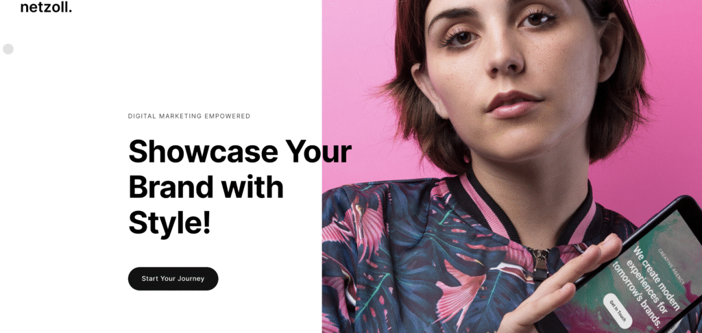 Brand guidelines on webpage example